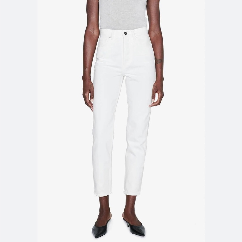 Anine Bing High Rise White Jeans
